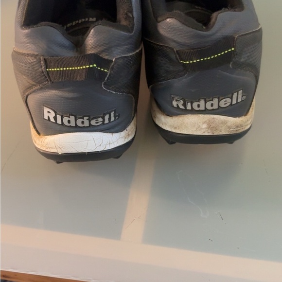Riddell Men Football Cleats Black Yellow Lace Up Athletic Shoes Size Unknown - Picture 2 of 3